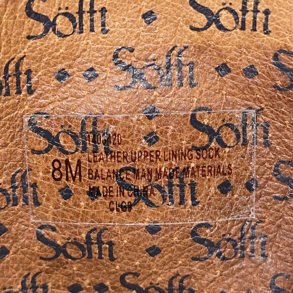 Söfft Women’s Brown Suede Tall Boots 8M | Leather Upper, Buckle Strap, Cone Heel - Picture 8 of 8